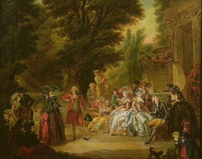 Het Menuet onder de Eik, 1787 door Francois Louis Joseph Watteau